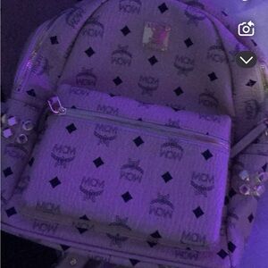 MCM Backpack in Lavender and Black